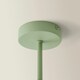 image 5 of ValueLights Marlow Sage Green Opaque Glass Globe 3 Arm Ceiling Light with LED Bulbs