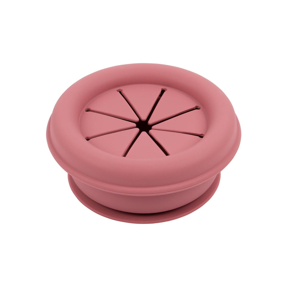 image 1 of Tiny Dining Baby Silicone Suction Snack Pot - 330ml  - Dusty Rose | Pink | Dusty Rose