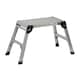 image 1 of 150kg Folding Aluminium Work Platform Step Up Bench Ladder EN131 | Silver