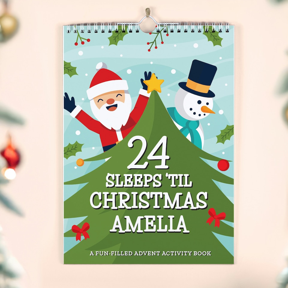 image 1 of Personalised 24 Sleeps Christmas Activity Advent Calendar