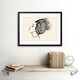 image 2 of Woman Headdress Black White sketch Home Decor 12x16" Framed Wall Art Print