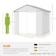 image 5 of Outsunny 8 x 6ft Plastic Garden Storage Shed with Foundation Kit, Polypropylene Outdoor Storage Tool House with Ventilation Slots and Lockable Door, Light Grey | Grey | 1