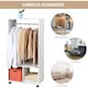 image 6 of HOMCOM Open Wardrobe Clothes Rail Bedroom Clothes Storage Rod Shelves White
