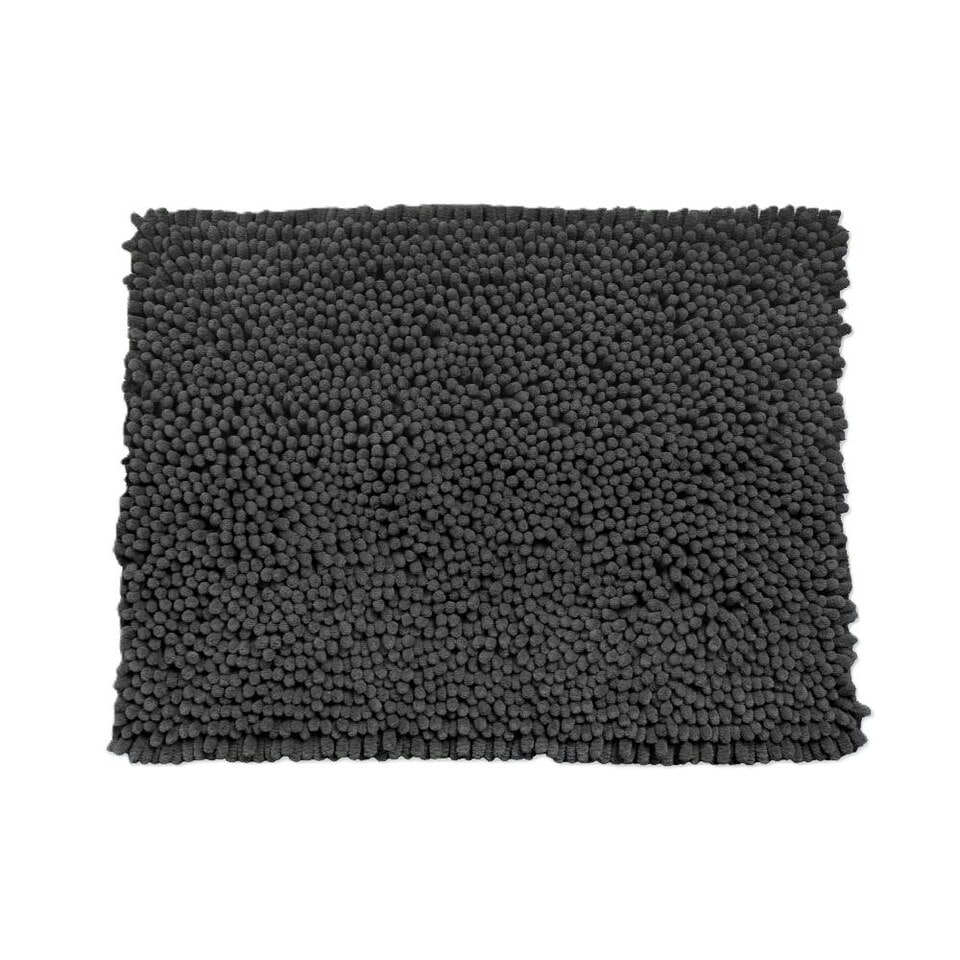 image 1 of Jumbo Chenille Bobble Bath Mat Non Slip | Grey | Charcoal