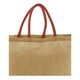 image 2 of Westford Mill Starched Jute Shopper Bag - Natural/Orange Rust - One Size Brown