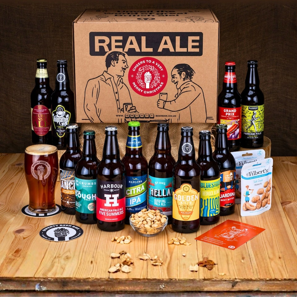 image 1 of QWERTY Beer Box Merry Christmas Real Ale Beer Gift Experience
