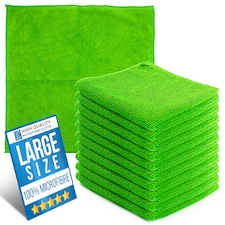 Microfibre Cleaning Cloth 40x40cm Super Absorbent Lint Free Microfiber Cloths Cleaning for Home, Kitchen, Mirrors, Car - Pack of 10