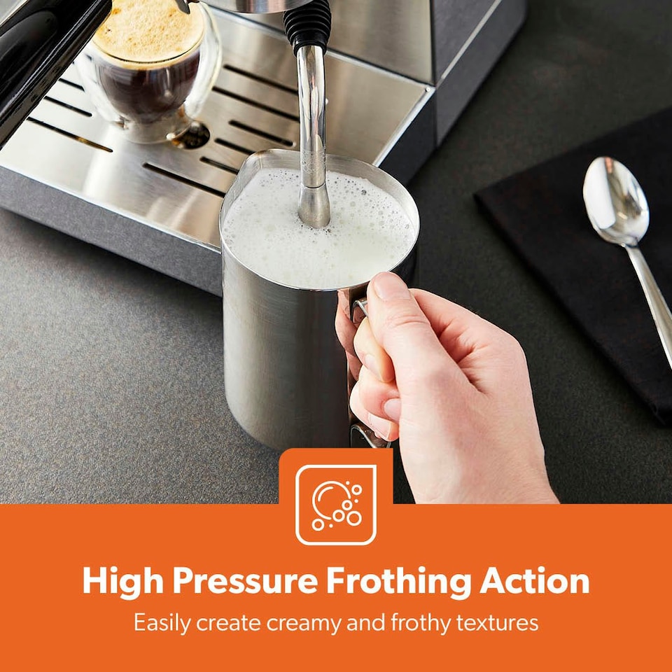 image 1 of GEEPAS Espresso & Cappuccino Coffee Machine with Milk Frother