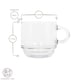 image 3 of LAV Cozy Stacking Glass Espresso Cups - 90ml - Pack of 12 Clear