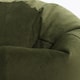 image 5 of Kingston Classic Velvet Bean Bag Chair & Pouffe Olive Green Bean Bag Chair | Green | Olive Green | 2