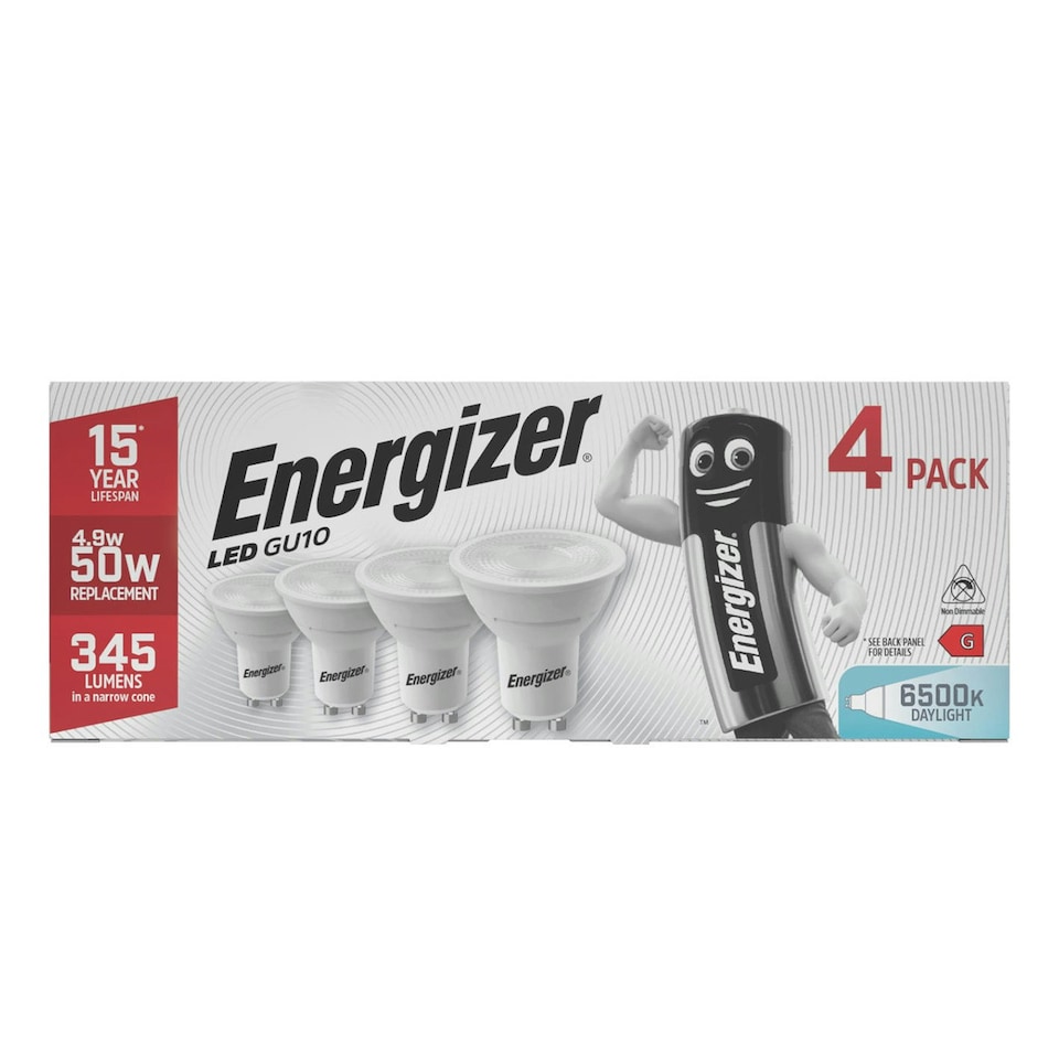 image 1 of Energizer LED GU10 345lm 4.9W 6500K (Daylight) - Pack of 4
