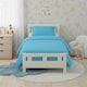image 2 of Flannelette Cotton Cot Bed Duvet Cover Set Brushed Warm Bedding Set | Blue | Toddler