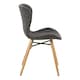 image 3 of Batilda Dining Chairs with Grey Fabric and Oak Set of 2