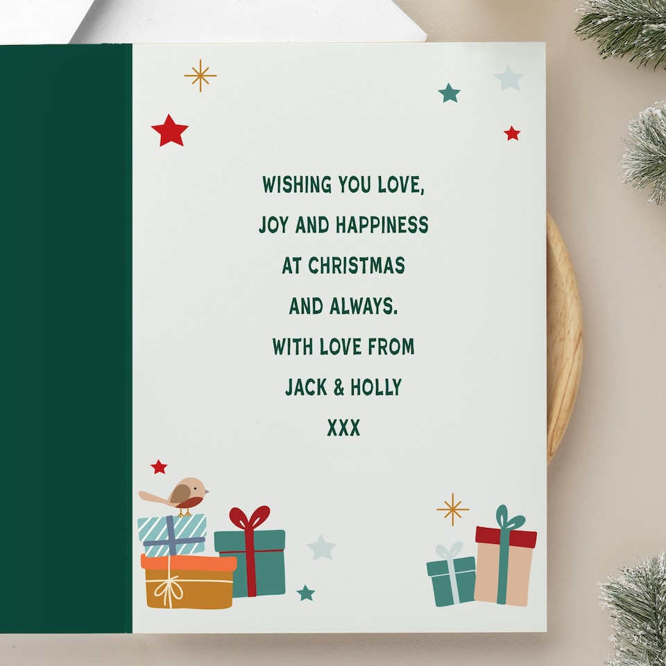 image 1 of Personalised Photo Upload Pack of 10 Santa Christmas Cards