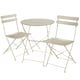 image 1 of Garden Table and Chairs Frieda - 2 seater, for balconies, patios and terraces, folding and lightweight | Cream | cream | 1