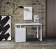 image 7 of Centurion Supports CALISTA Gloss White with Brushed Steel Legs 3-Drawer Contemporary Home Office Computer Desk | White | White | 1