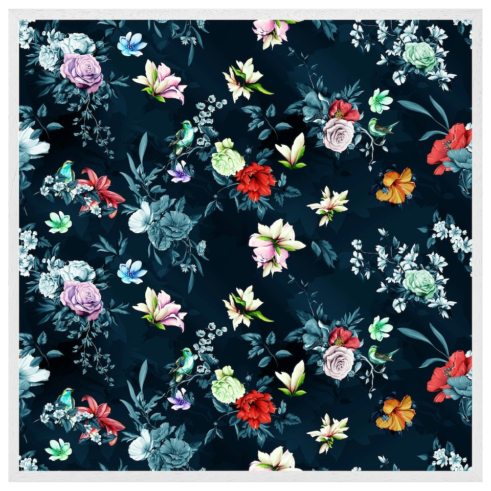 image 1 of Roses & other bright flowers (Picutre Frame) White | L