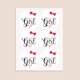 image 3 of Team Girl Gender Reveal Round Stickers 88mm - Sheet of 6