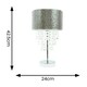 image 3 of ValueLights Bonita Silver Glitter Droplet Shade Table Lamp & Bulb Silver