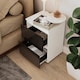 image 3 of Gloss 2 Drawer Skagen High Wooden Bedside Cabinet No Handle Drawer Storage | Multi | White & Black | 1