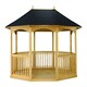 image 2 of Brompton Large Tiled Pavilion Gazebo - Pressure Treated Timber - L370 x W270 x H310 cm