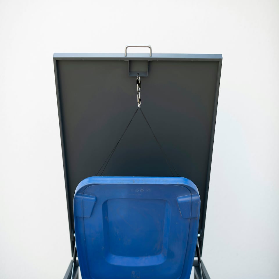 image 1 of Trimetals Single 240L Wheelie Bin Store Anthracite Grey Grey