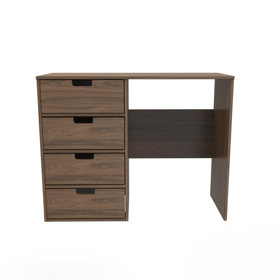 image 1 of Taiwan 4 Drawer Vanity in Carini Walnut (Ready Assembled) | Brown | Carini Walnut