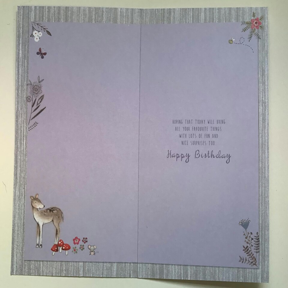 image 1 of From Your Grandchildren Traditional Happy Birthday Slim Card Wishing Well