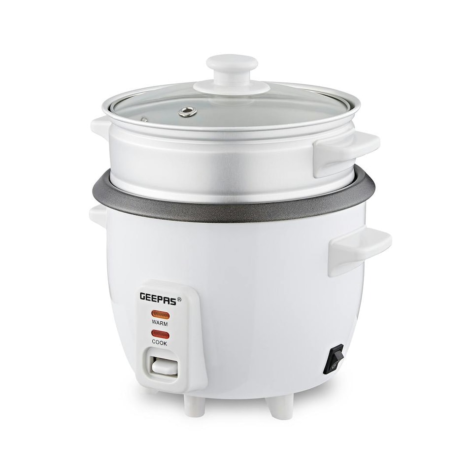image 1 of GEEPAS 300W Rice Cooker & Steamer with Keep Warm Function, 0.6L
