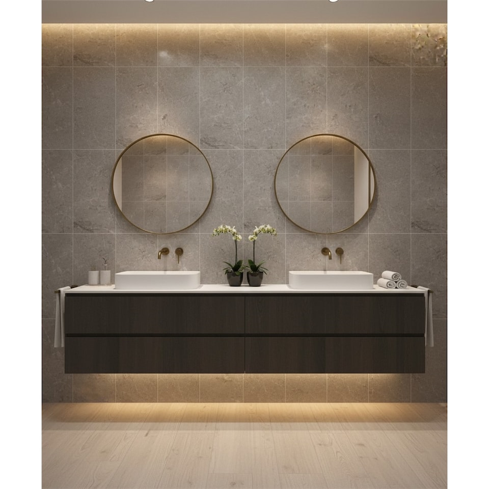 image 1 of Opalus Marble Grey Matt Porcelain Tile (3 Pack - 1 Box - 1.07m2 ) - Bathroom - Floor & Wall Tile - Based by Turkish Silver Marble