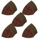 image 1 of 90mm Triangular Sanding Abrasive Discs Pads Hook Loop Backing 120 Grit 250pk
