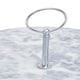 image 3 of Salerno Grey Marble Cake Stand With Silver Handle Grey
