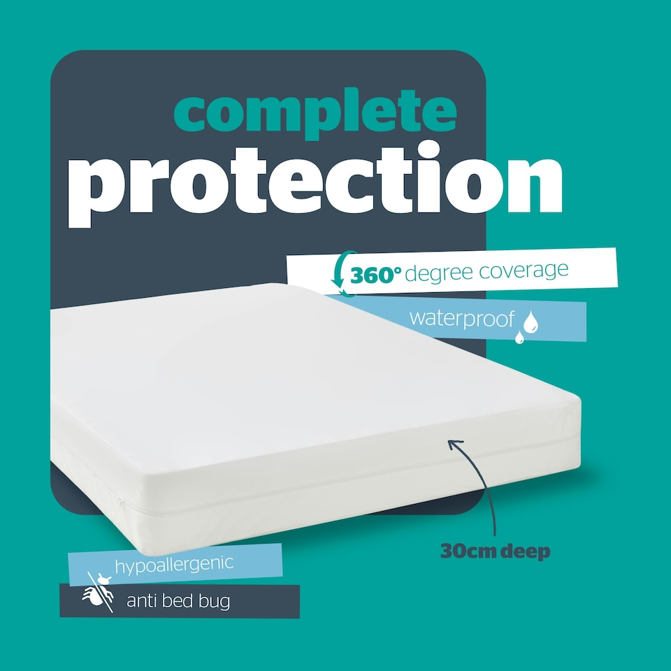 image 1 of Silentnight Waterproof Complete Mattress Encasement Protector White | King