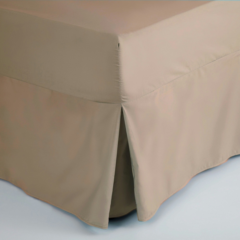 Belledorm Easycare Percale Fitted Valance - Walnut Whip - Single