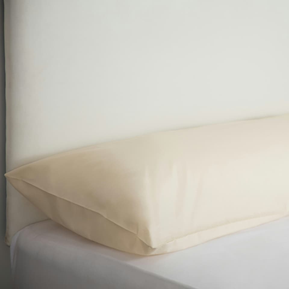Belladorm Easycare Percale Bolster Pillowcase - Cream - Kingsize