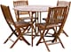 image 2 of Acacia Garden Dining Set with Cushions for 4 People, Folding Design