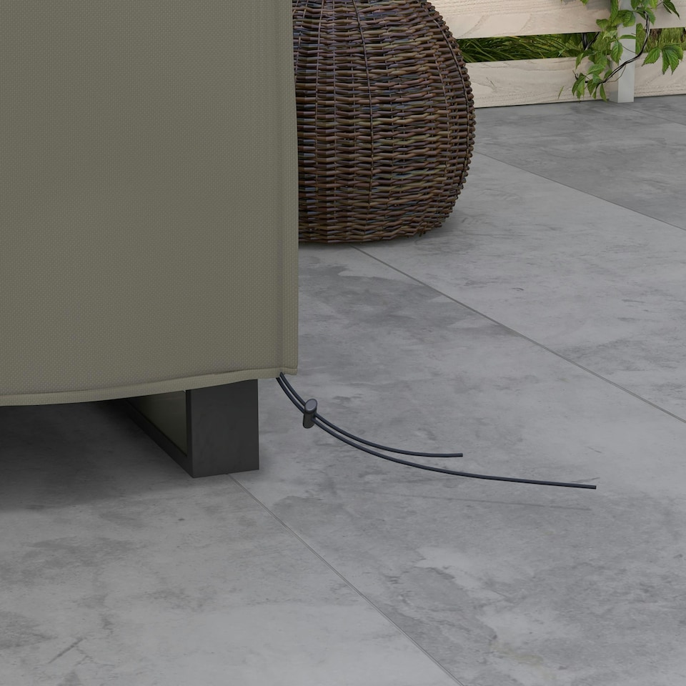 image 1 of Outsunny Large Patio Garden Furniture Set Cover, 600D Oxford, 230 x 230 x 70 cm | Grey