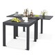 image 1 of COSTWAY Patio Dining Table 80-160cm 4-6 Person Grey