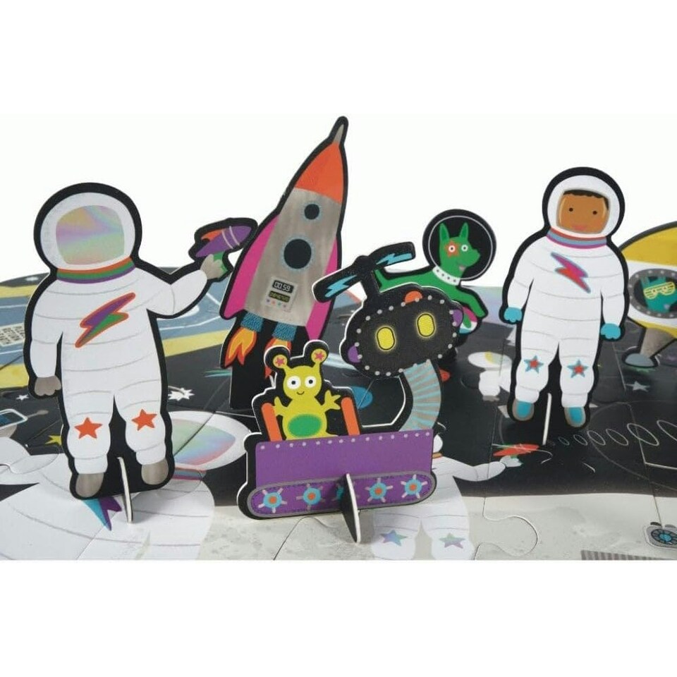 image 1 of Floss & Rock Giant Floor Pop Up Jigsaw Puzzle 60 Piece - Space