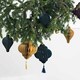 image 2 of Beige Honeycomb Lantern with Tassel Hanging Paper Bauble Decoration 15cm