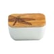 image 1 of The Just Slate Company Dragonfly White Butter Dish