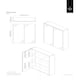 image 3 of Vida 2 Door Oak Effect Wall Cabinet Cream