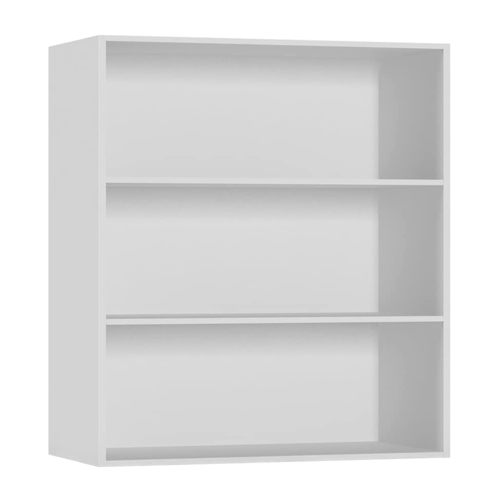 image 1 of 3-Tier Bookcase Shelving Storage Unit- 90x60x29cm White | Unit Colour: White
