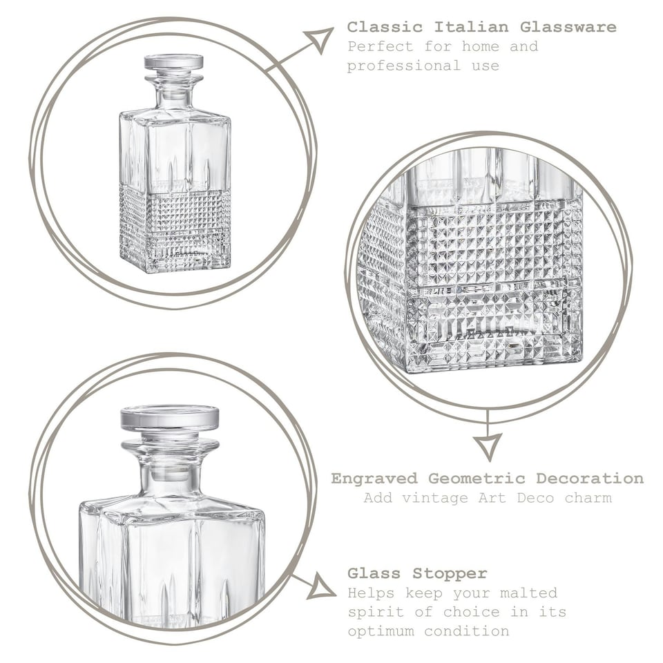 image 1 of Bormioli Rocco Bartender Novecento Whisky Decanter - 780ml Clear