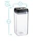 image 4 of Argon Tableware 4 Piece Flip Lock Plastic Food Storage Containers Set - Grey