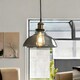 image 4 of Industrial Antique Brass Effect Glass Light Shade Clear