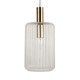 image 4 of First Choice Lighting Set of 2 Fluted Glass Design Pendant Fitting Finished with Clear Glass and Bronze Effect Colour Bronze | Clear
