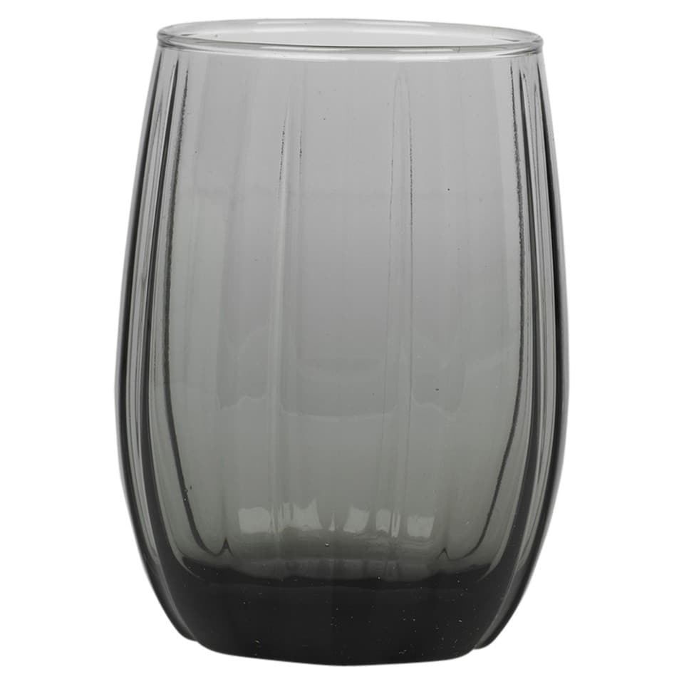 image 1 of Linka Coloured Glasses Sets Glassware Cup Tall Short Cocktail Tumblers | Multi | Dark Grey 240ml | Set of 12