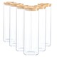 image 1 of Argon Tableware Glass Storage Jars with Wooden Lids - 2 Litre - Pack of 6