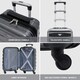 image 2 of 55x35x20cm Carry On Cabin Hard Shell Suitcase - 100+ Airlines Approved Including EasyJet (Paid), British Airways, Ryanair (Priority), TUI Grey | Grey Black Gloss | Cabin Bag